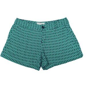 Banana Republic Women's Green Geometric Print Low Rise Shorts